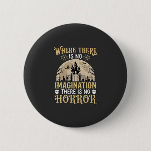 Halloween Horror Quote Geheugen Kasteel Verbeeldin Ronde Button 5,7 Cm