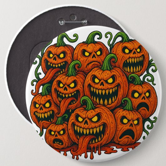 Halloween Horror Ronde Button 6,0 Cm (Voorkant /achterkant)