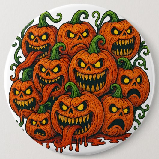 Halloween Horror Ronde Button 6,0 Cm (Voorkant)