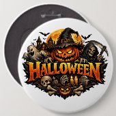 Halloween Horror Ronde Button 6,0 Cm (Voorkant /achterkant)