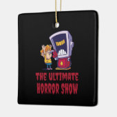 Halloween - Horror-Show op het gasstation Keramisch Ornament (Links)