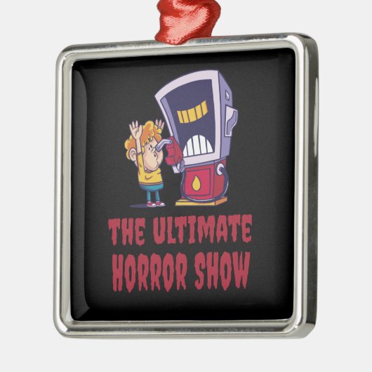 Halloween - Horror-Show op het gasstation Metalen Ornament (Links)