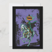 Halloween Horror Skeleton Cowboy Riding Horse Hall Kaart (Achterkant)