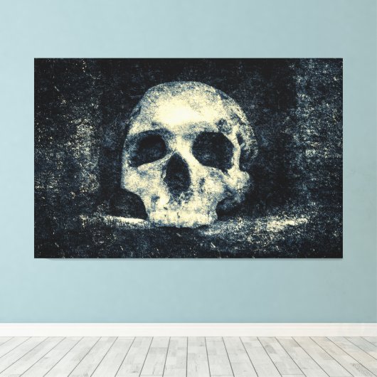 Halloween Horror Skull Canvas Afdruk (Insitu (Houten vloer))