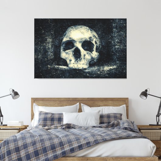 Halloween Horror Skull Canvas Afdruk (Insitu (Slaapkamer))