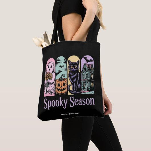  Halloween Horror Spooky Seizoen Schattige Creepy Tote Bag (Dichtbij)