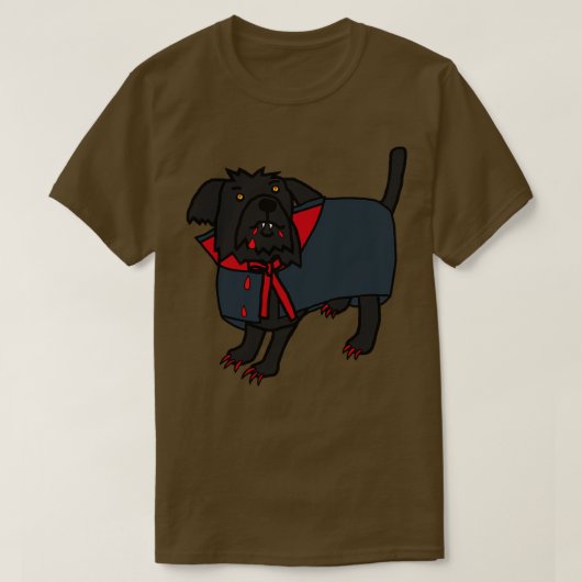 Halloween Horror Vampire Dog T-shirt (Design voorkant)