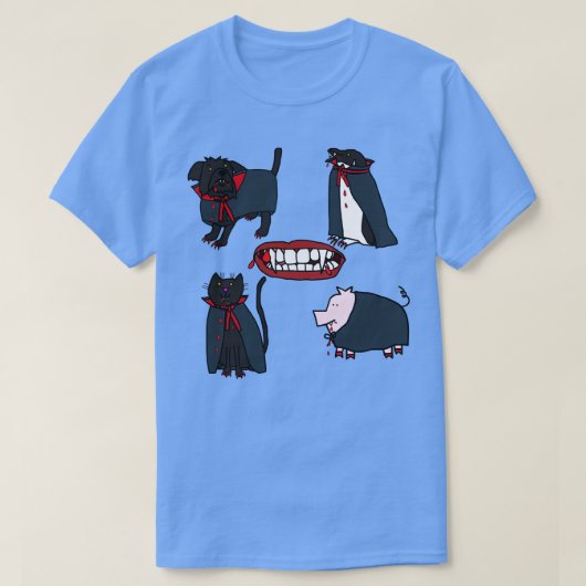 Halloween Horror Vampire Leuke Dieren T-shirt (Design voorkant)