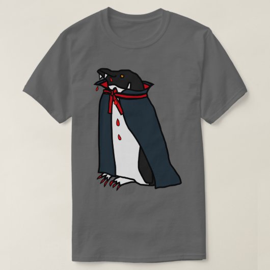 Halloween Horror Vampire Penguin T-shirt (Design voorkant)