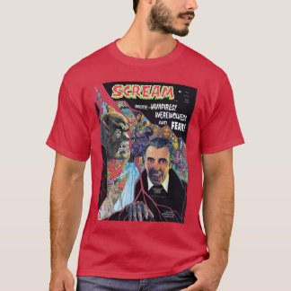 Halloween Horror Vintage Weerwolf Vampier Strips B T-shirt