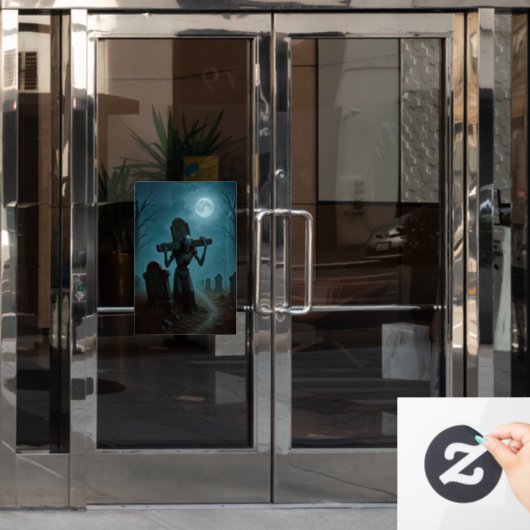 Halloween Horror Window Cling Raamsticker (Kantoordeur)