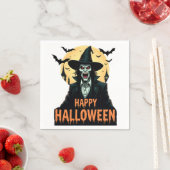 Halloween Horror Witch met rode ogen Servet (Insitu)