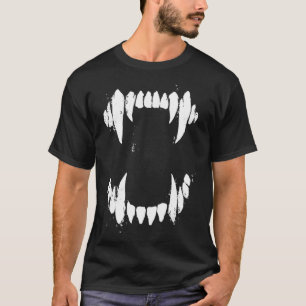 Halloween Horror Wolf Dog Vampire Monster Teeth T-shirt