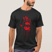 Halloween Horror Zombie Kostuum Top Bloody Handpri (Voorkant)