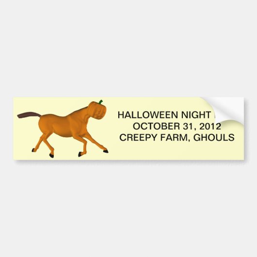 Halloween Horse Bumpersticker (Voorkant)