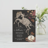 Halloween Horse Floral Dark & Moody Kaart (Staand voorkant)