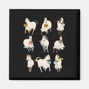 Halloween Horse Ghost Boo Pumpkin kostuum voor man Magneet