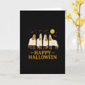 Halloween Horse Ghost Soky Season Horse Lover Wome Kaart (Gele Bloem)