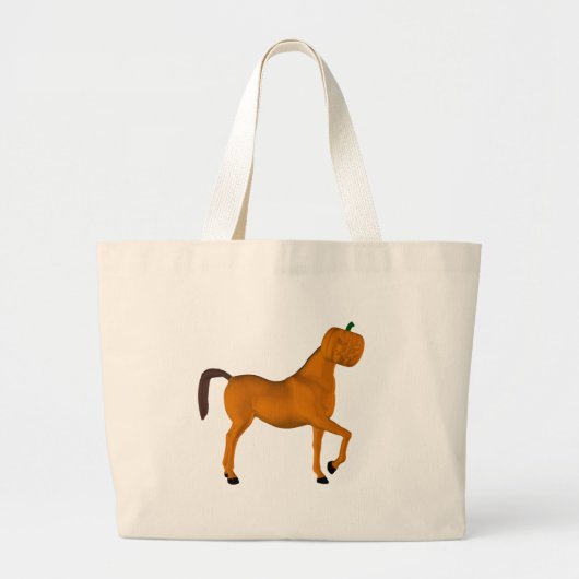 Halloween Horse Grote Tote Bag (Voorkant)