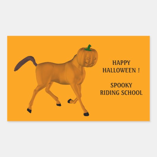 Halloween Horse Rechthoekige Sticker (Voorkant)