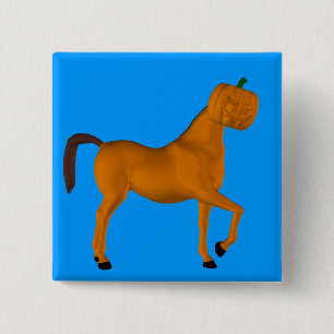 Halloween Horse Vierkante Button 5,1 Cm