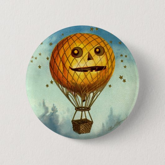  Halloween Hot Air Ballonpomp Ronde Button 5,7 Cm (Voorkant)