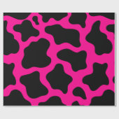 halloween hot roze koe print cadeaupapier (Vlak)