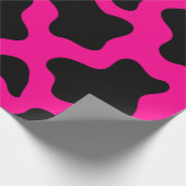 halloween hot roze koe print cadeaupapier (Hoek)