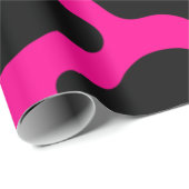 halloween hot roze koe print cadeaupapier (Rol Hoek)