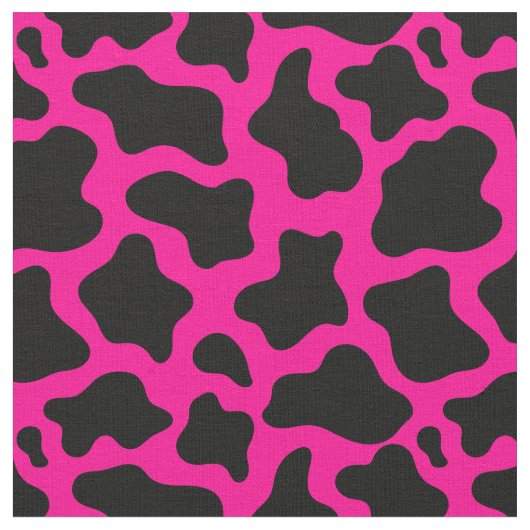 halloween hot roze koe print stof (Close Up)