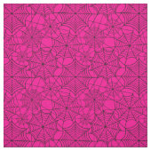 halloween hot roze spinrag stof (Swatch)