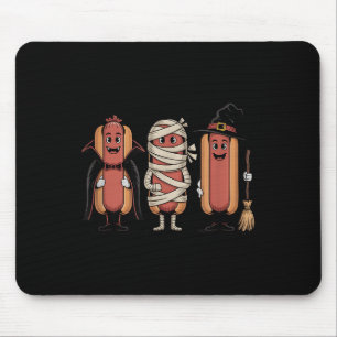 Halloween Hotdog Vampire Witch Mummy Muismat