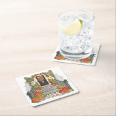 Halloween House Cat Kartonnen Onderzetters (Insitu)