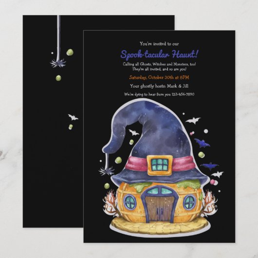 Halloween House Kaart (Voorkant / Achterkant)