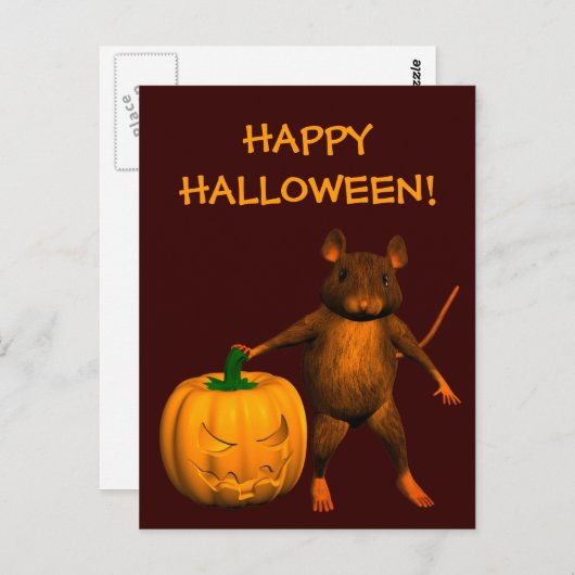 Halloween House Mouse Briefkaart (Voorkant / Achterkant)