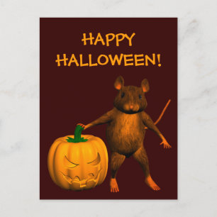 Halloween House Mouse Briefkaart