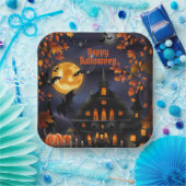 Halloween House Papieren Bordje (Feest)