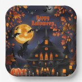 Halloween House Papieren Bordje (Voorkant)
