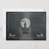 Halloween House Party Nodig Horror Chalk Ticket ui Kaart (Achterkant)