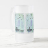 Halloween House | Spiers en vleermuizen. Matglas Bierpul (Voorkant links)