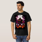 Halloween House T-Shirt - Heks, geesten (Voorkant volledig)