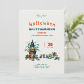 Halloween House Warming We verhuisden Gremlin scho Kaart (Staand voorkant)