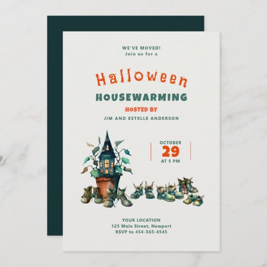 Halloween House Warming We verhuisden Gremlin scho Kaart (Voorkant / Achterkant)