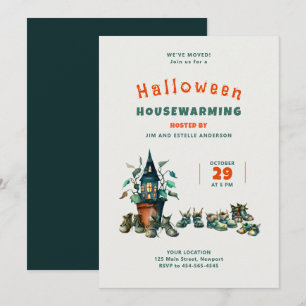 Halloween House Warming We verhuisden Gremlin scho Kaart