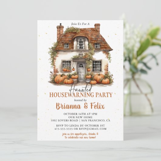  Halloween Housewarming Feest  Kaart (Staand voorkant)