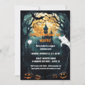 Halloween Housewarming Hekser en Tovenaar Verzamel Kaart (Voorkant)