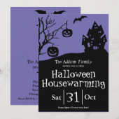Halloween Housewarming Party en New Address Aankondiging (Voorkant / Achterkant)