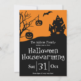 Halloween Housewarming Party en New Address Aankondiging
