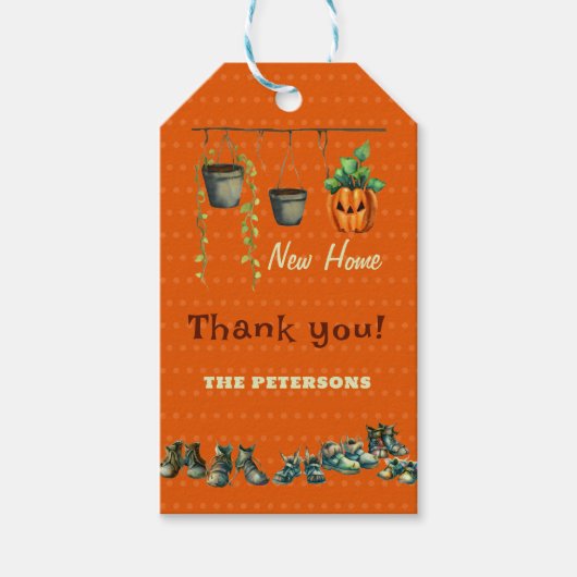 Halloween Housewarming Party Gremlins Dank u Cadeaulabel (Voorkant)