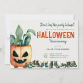 Halloween Housewarming Party Pompoen Plant Schoene Kaart (Voorkant)